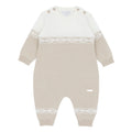 BLUES BABY Bruges Boys Cream & Beige Knitted Romper - 2133