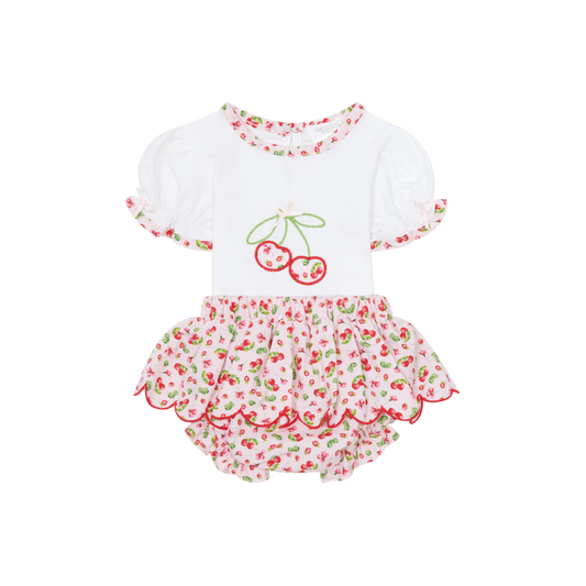 DEOLINDA SS25 Fresh Girls Cherry Print Jam Pant Set - 25703