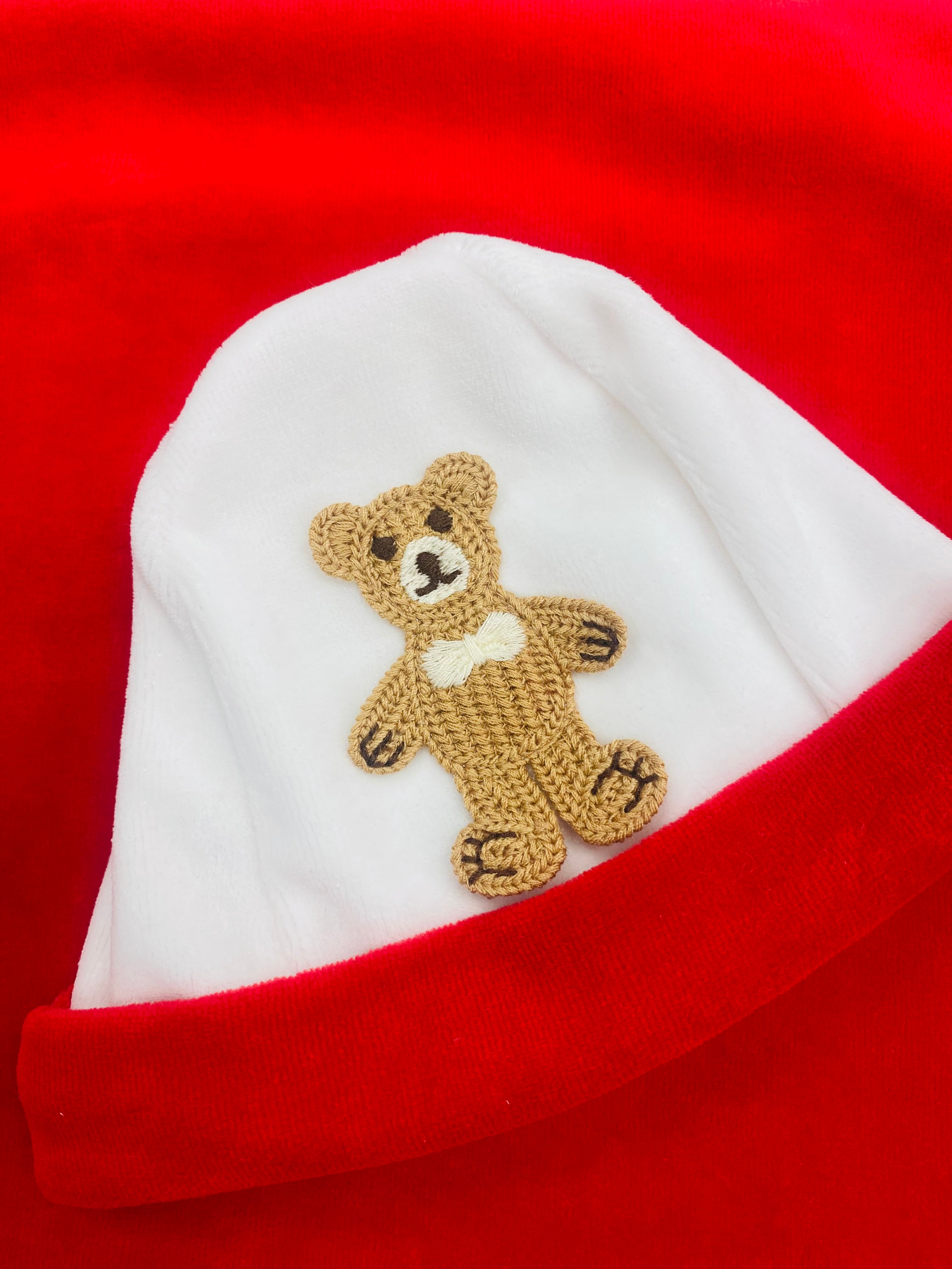 AW25 DEOLINDA Christmas Boys Red Tartan Velour Hat - 25G24