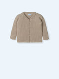 MAC ILUSION Tuxedo Collar Boys Safari Beige Cardigan - 9672