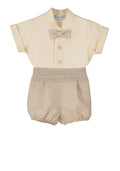 CALAMARO Espirulina Beige Baby Boys Short Set - 17964B