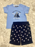 WEEKEND A LA MER Boys Delabombe Sky Blue Short Set
