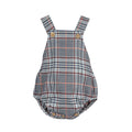 CALAMARO Tietar Boys Navy & Orange Check Romper
