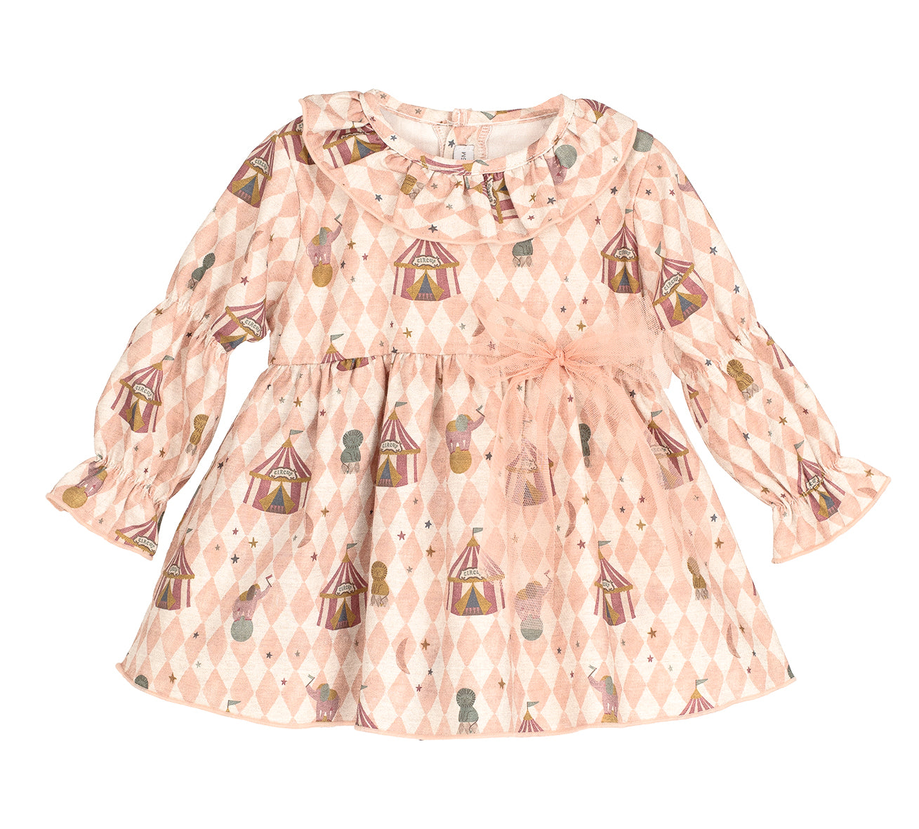 AW25 CALAMARO Mistral Girls Pink Circus Print Dress - 21305
