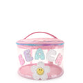 OMG Accessories Beach clear pink round glam bag