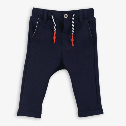 PRE ORDER AW25 MIRANDA NEL BLU Boys Navy Stripe Polo & Joggers Set - 1103