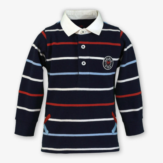 AW25 MIRANDA NEL BLU Boys Navy Stripe Polo & Joggers Set - 1103
