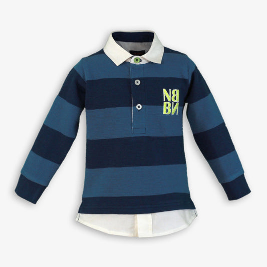 AW25 MIRANDA NEL NLU Boys Navy Polo Shirt & Trousers - 1107