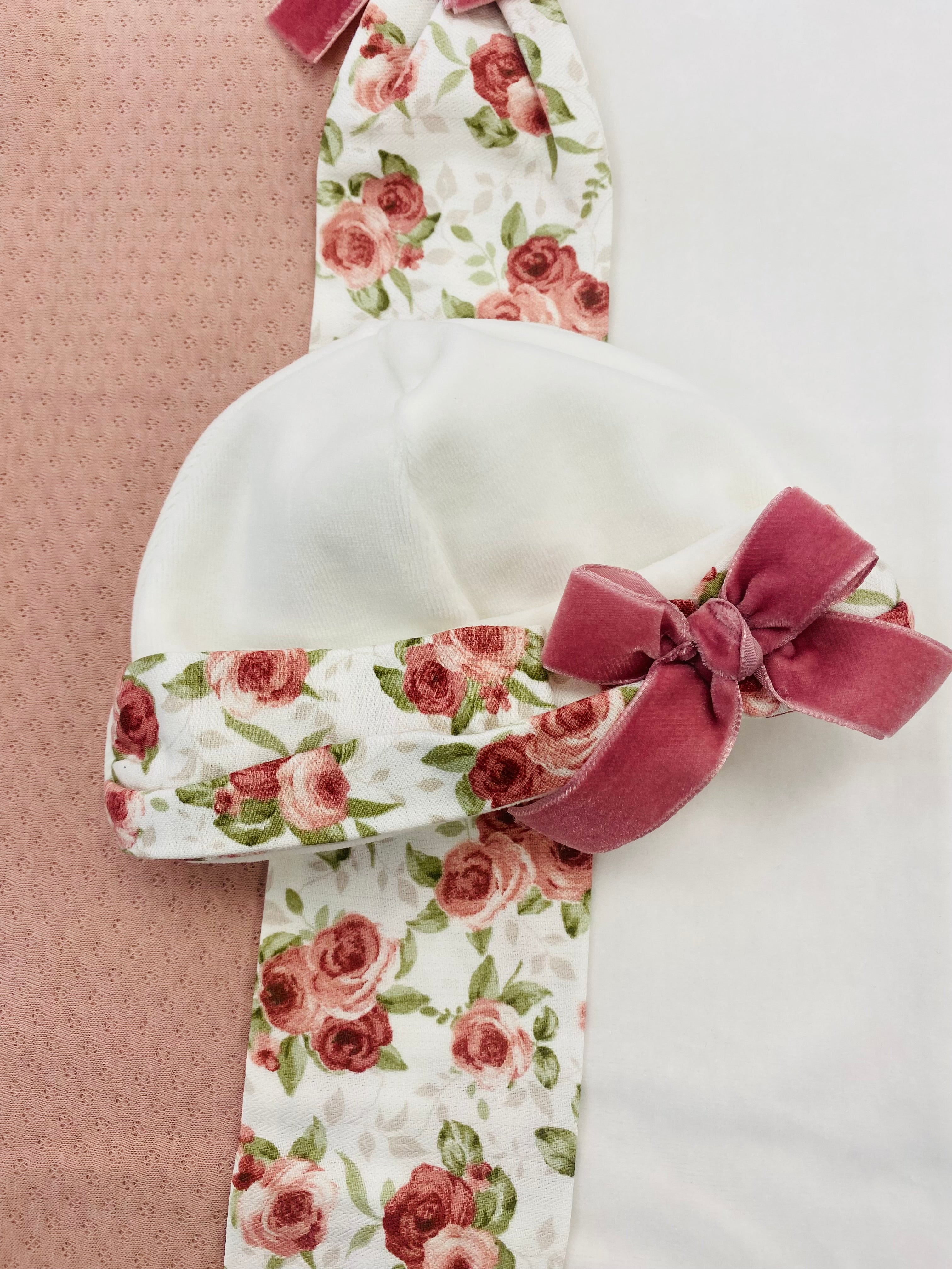 AW25 DEOLINDA Ella Girls Deep Pink Floral Hat - 25G08