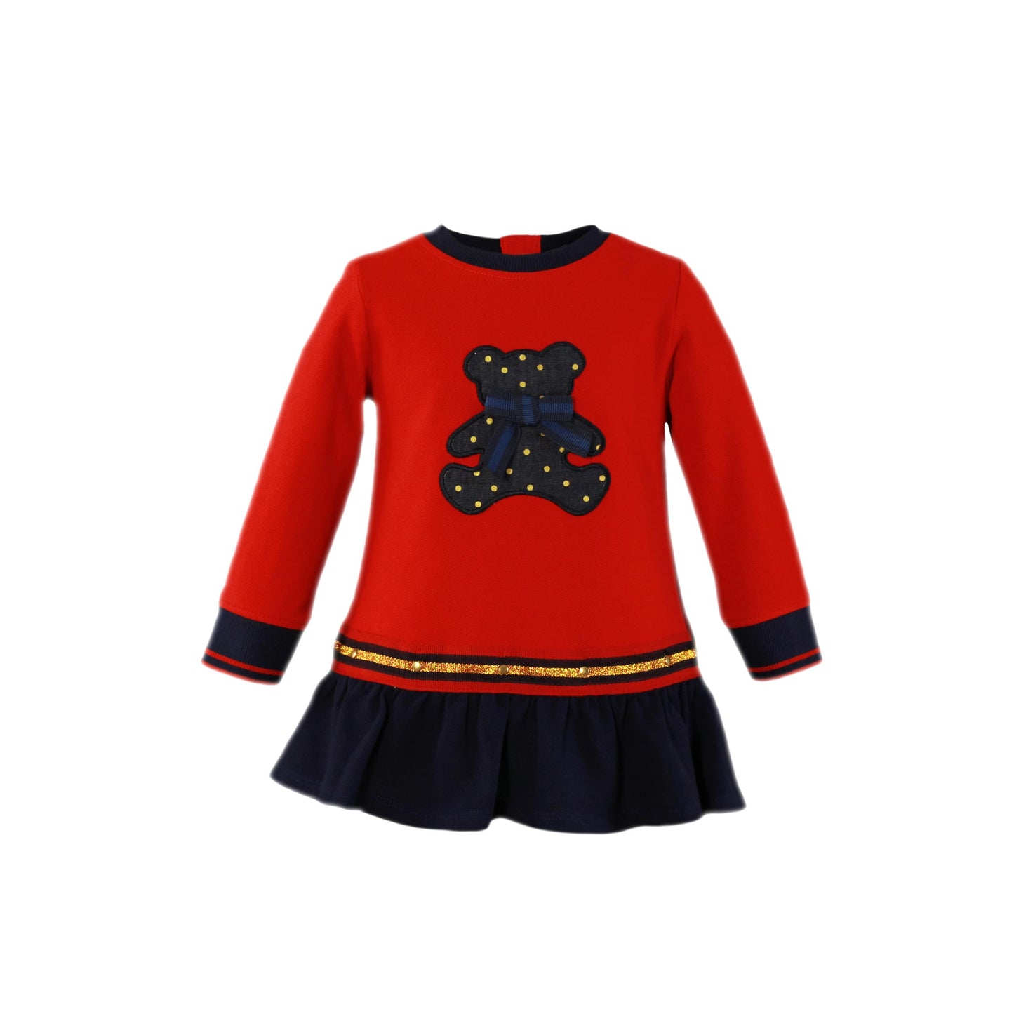 MIRANDA NEL BLUE Red & Navy Baby Girls Dress - 1210