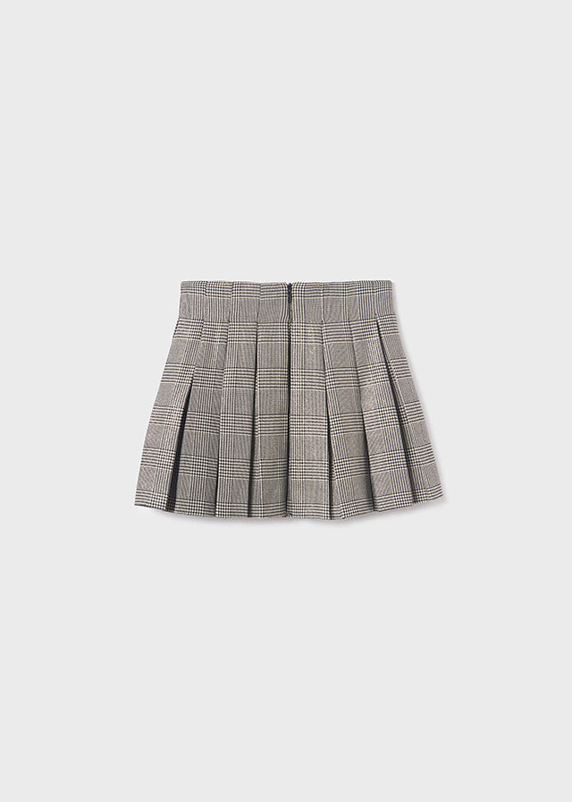 ABEL & LULA AW23 Girls Beige & Black Plaid Skirt Set - CLEARANCE SALE