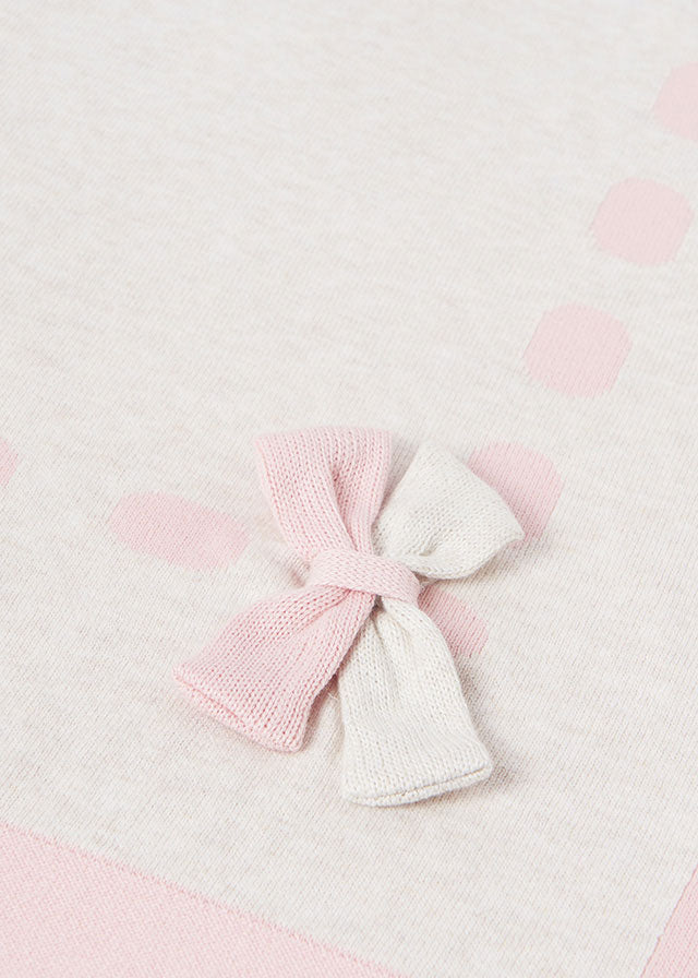 MAYORAL Baby Girls Rose Knitted Bow Blanket - 9318