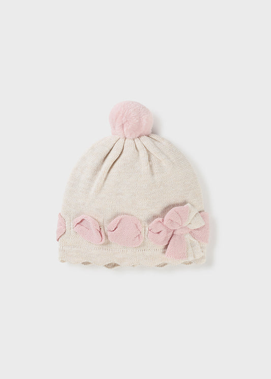 MAYORAL Baby Girls Rose Knitted Bow Hat - 9672