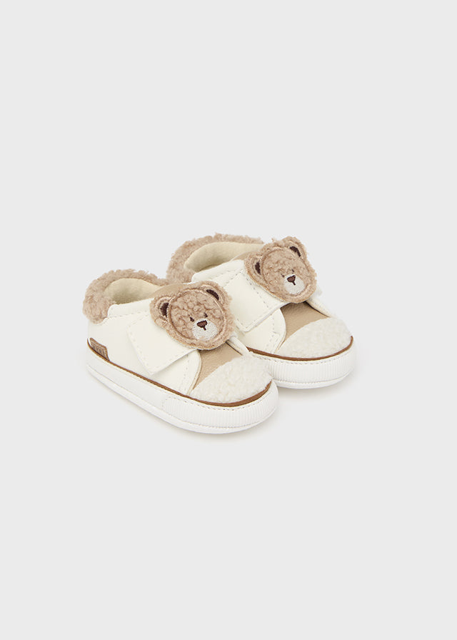 MAYORAL Baby Boys Cream Teddy Shoes  - 9678
