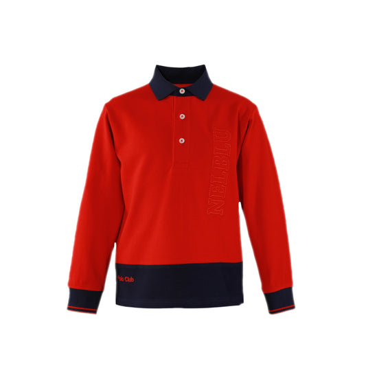 MIRANDA NEL BLU Red & Navy Boys Polo Shirt - 1310