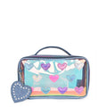 OMG Accessories denim glazed heart travel case