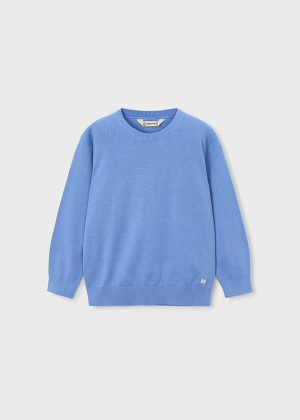 MAYORAL Boys Capri Blue Crew Neck Jumper - 311