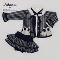 RAHIGO Navy & Cream Girls Three Piece Skort Set - 26203