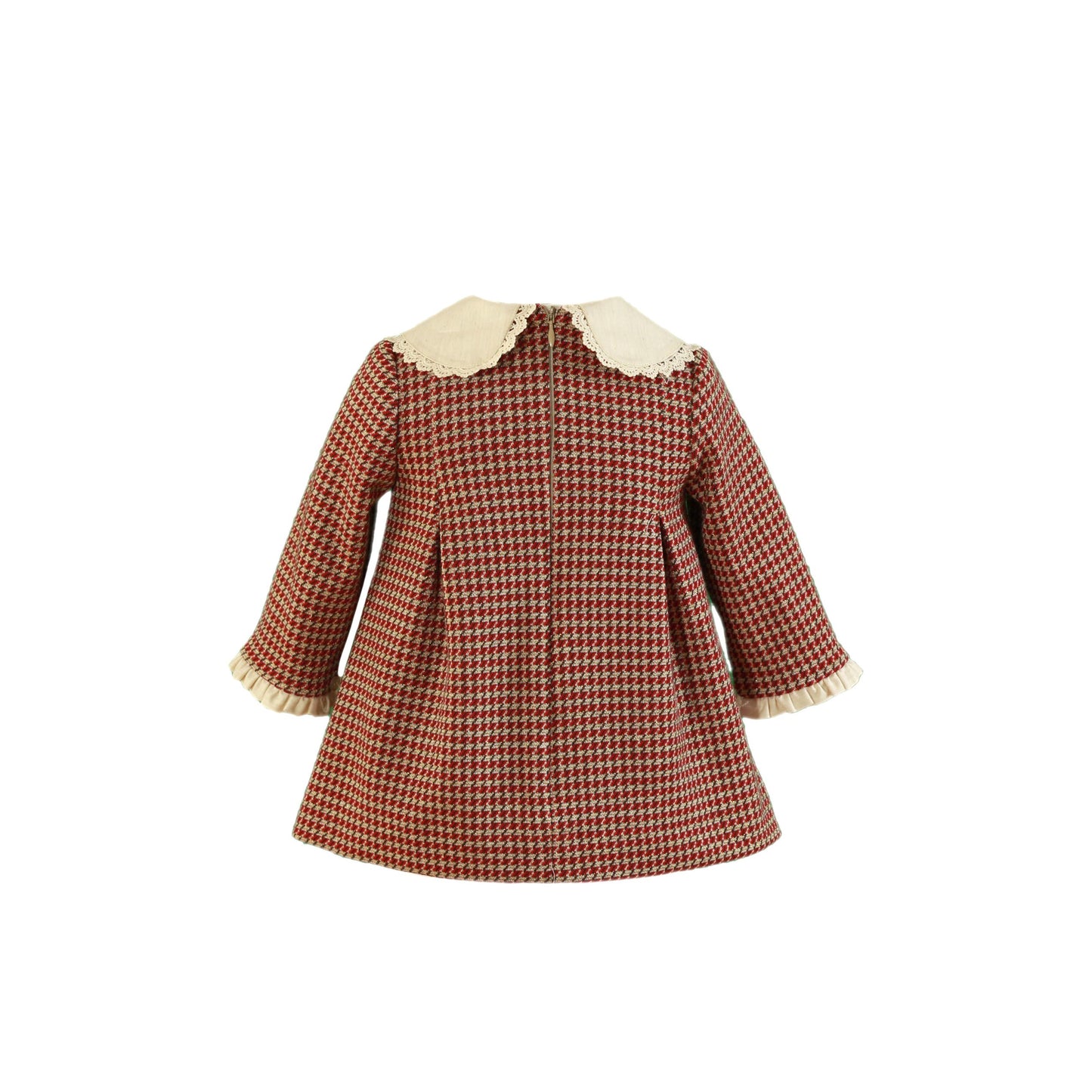 MIRANDA Burgundy Check Baby Girls A-Line Dress - 147