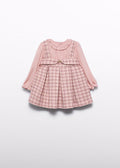 AW25 ABEL & LULA Petal Girls Pink Tweed Pinafore Dress - 5504