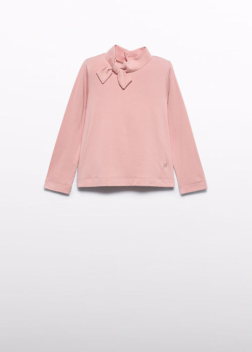 Abel & Lula petal pink top with side bow detail