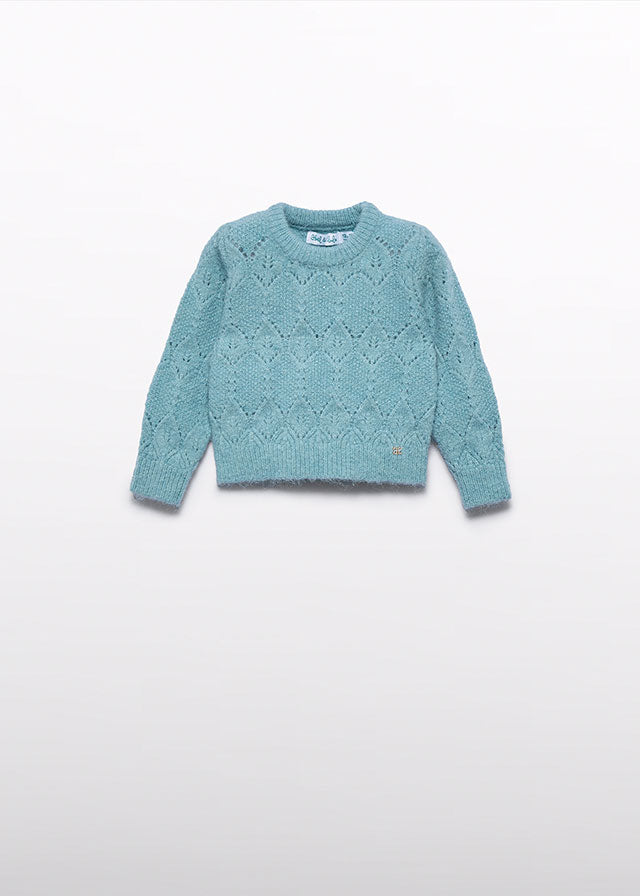 AW25 ABEL & LULA Aqua Girls Short Set with Jumper - 5712