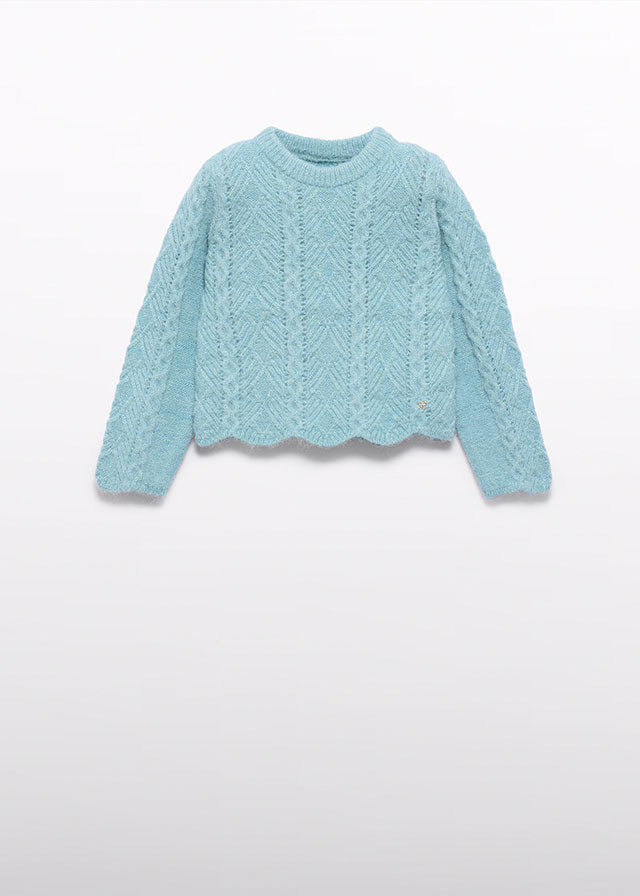 AW25 ABEL & LULA Aqua Girls Short Set with Jumper - 5829