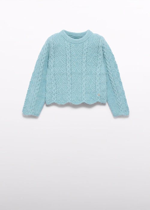 AW25 ABEL & LULA Aqua Girls Short Set with Jumper - 5829