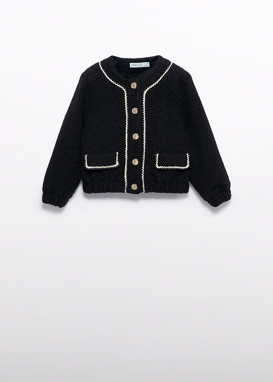AW25 ABEL & LULA Black Skirt Set with Jacket - 5843
