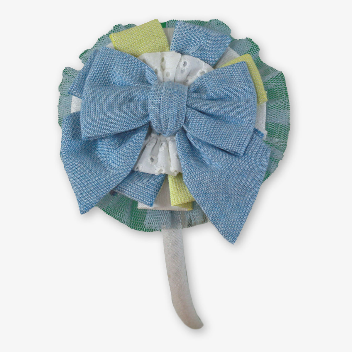 Miranda Blue & Yellow Stripe Girls Headband