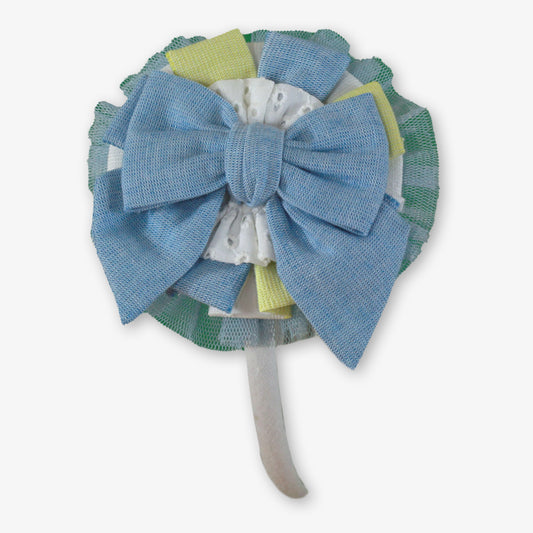 Miranda Blue & Yellow Stripe Girls Headband