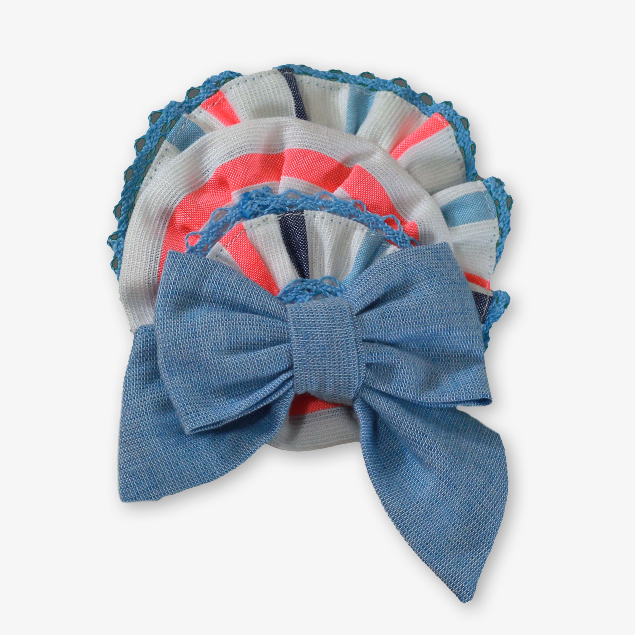 MIRANDA Neon & Blue Stripe Girls Headband - 244