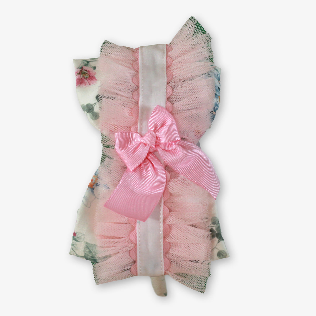 Miranda pink and green floral girls headband - 252