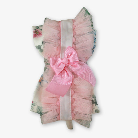 Miranda pink and green floral girls headband - 252