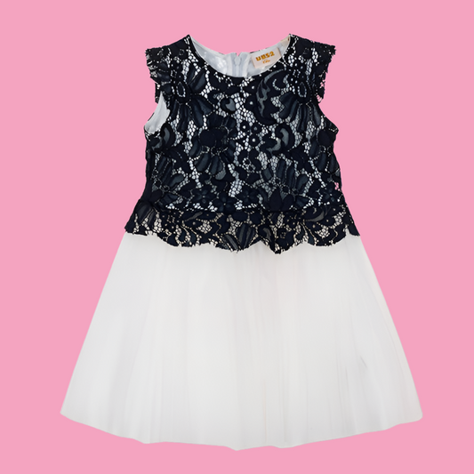 UBS2 Girls Navy & White Tulle Dress - CLEARANCE SALE