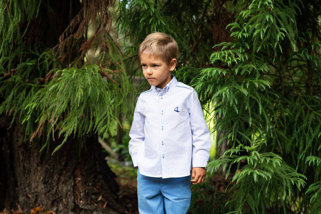 AW24 FOQUE Klein Light Blue Boys Trouser Set - CLEARANCE SALE