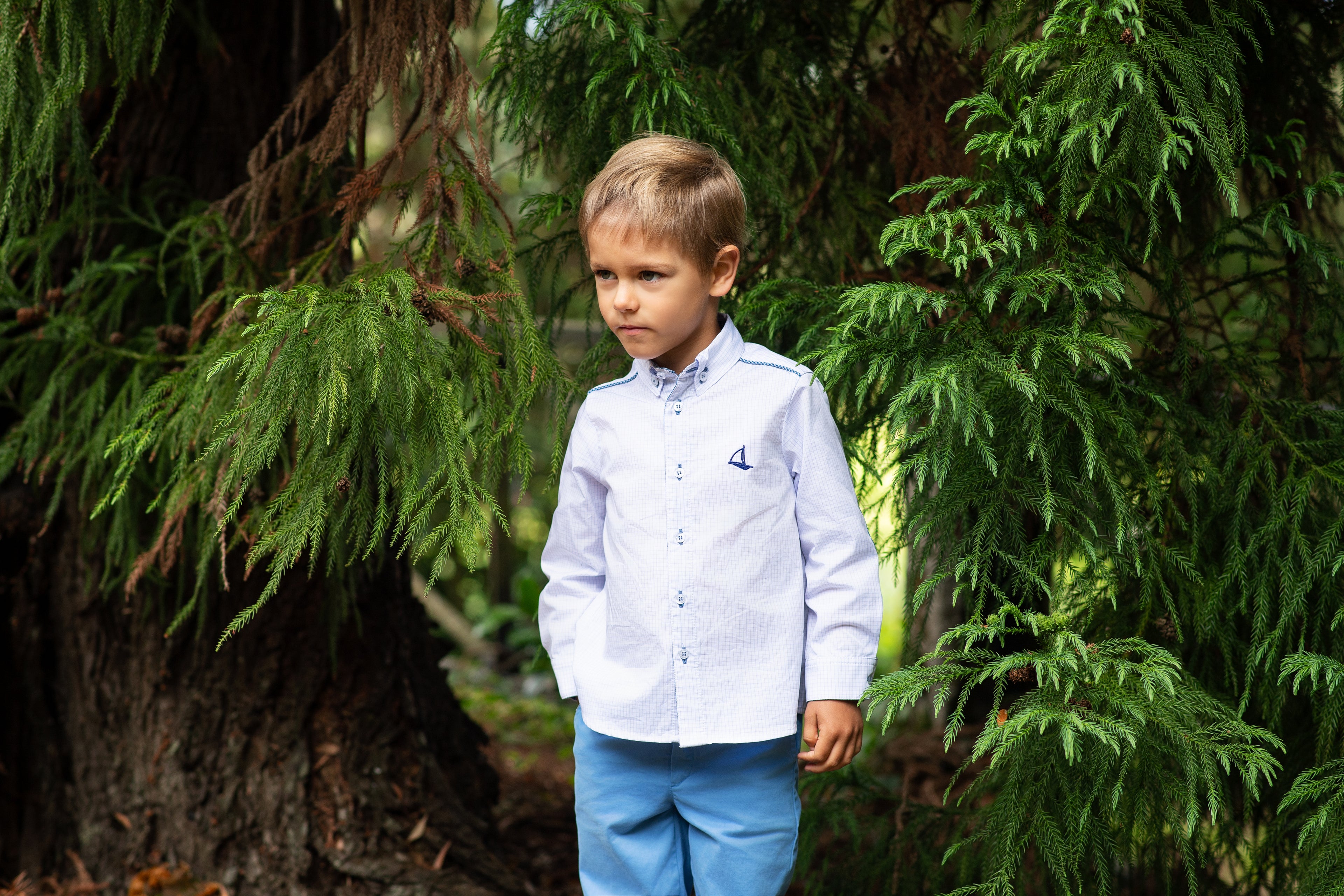 AW24 FOQUE Klein Light Blue Boys Trouser Set - CLEARANCE SALE