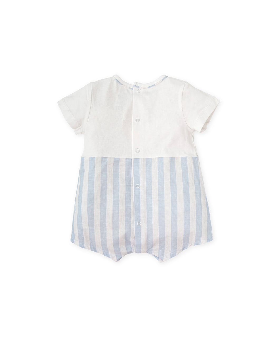 TUTTO PICCOLO SS25 Danubio Boys Blue & White Romper