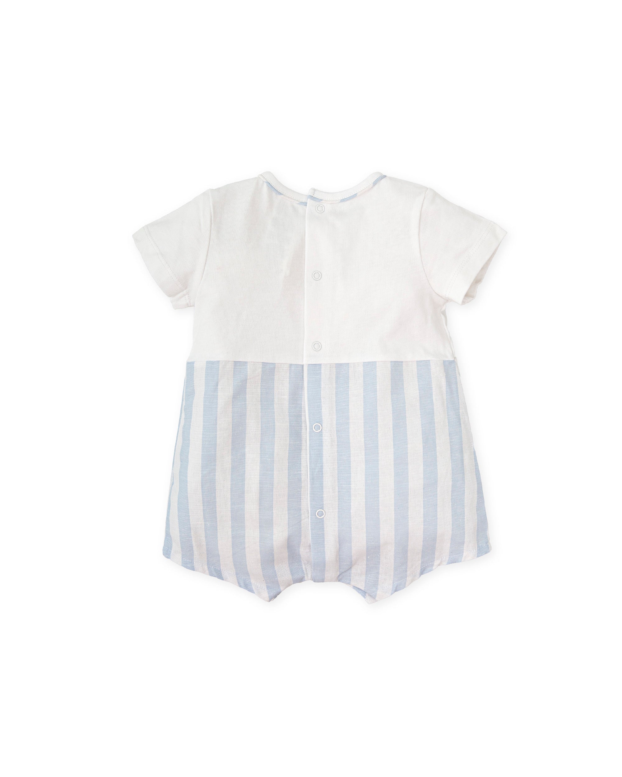 TUTTO PICCOLO SS25 Danubio Boys Blue & White Romper