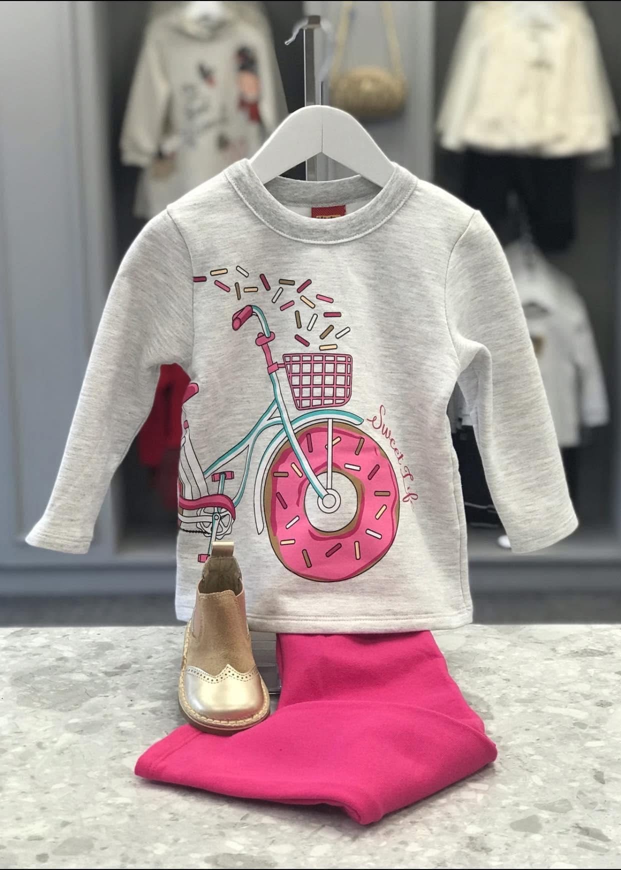 KYLY AW23 Girls Sweet Life Pink & Grey Tracksuit - CLEARANCE SALE