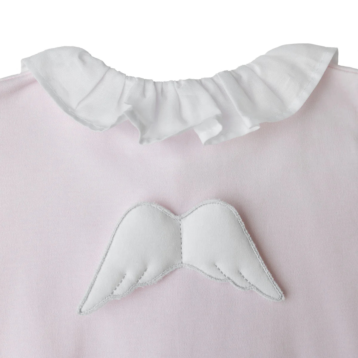 BABY GI Angel Wings Pink Girls Frill Collar Cotton Babygrow