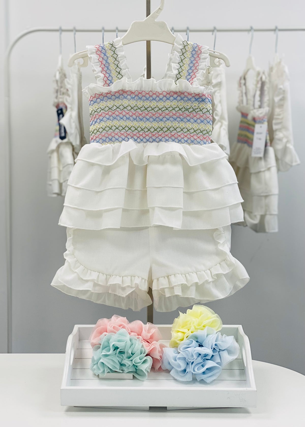 Basmarti Laia girls pastel smocked short set product image