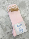 RAHIGO Baby Pink & Camel Girls Bow Socks - 25213