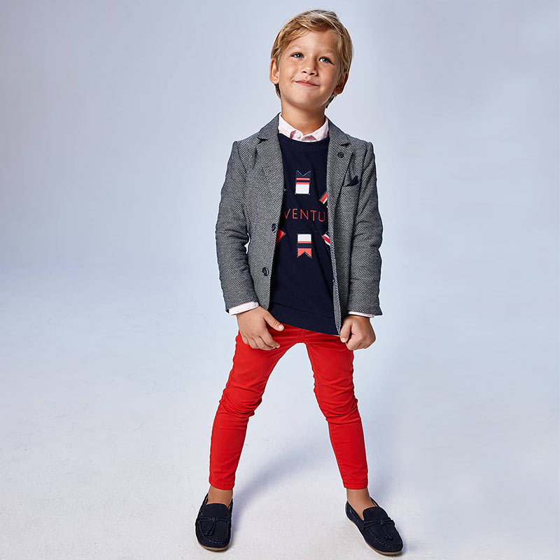 Mayoral Boys Red Slim Fit Trousers - 509