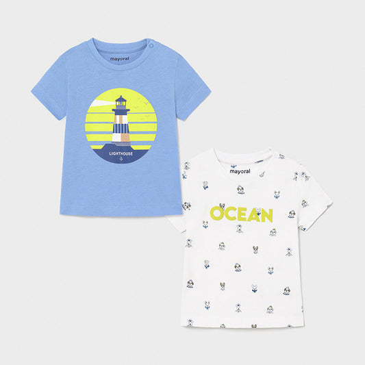 Mayoral Mini Boys Lavender Ocean T-Shirt Set - 1008