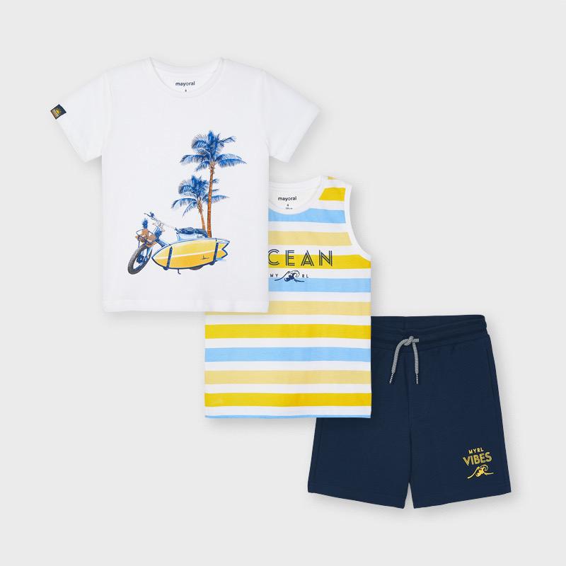 Mayoral Boys Ocean Yellow & Blue Short Set - 3639