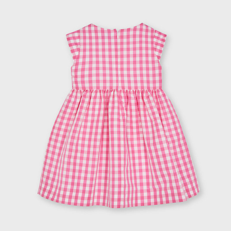 MAYORAL Girls Camelia Pink & White Vichy Dress - NON RETURNABLE