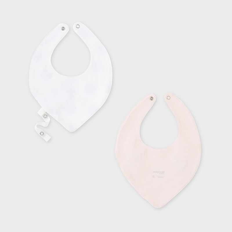 MAYORAL Girls Blush Pink Polka Dot Bib Set 