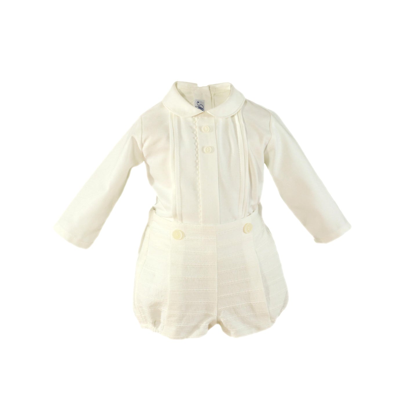 MIRANDA CEREMONIA Baby Boys Cream Short Set - 21/23