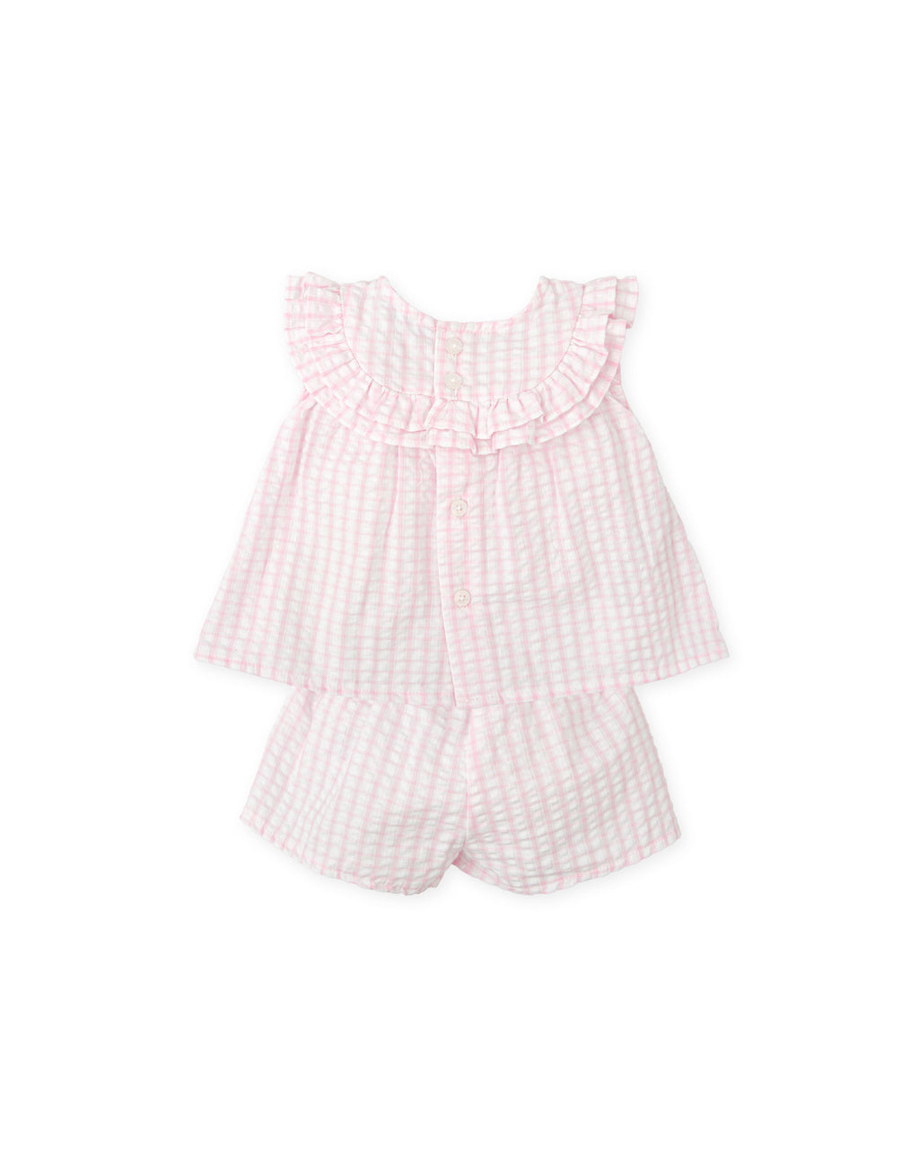 TUTTO PICCOLO SS25 Atenas Girls Pink Short Set